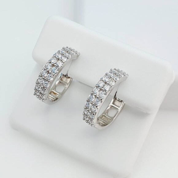 "925 Sterling Silver Cubic Zirconia Earrings, U19254897 - Picture 5 of 11